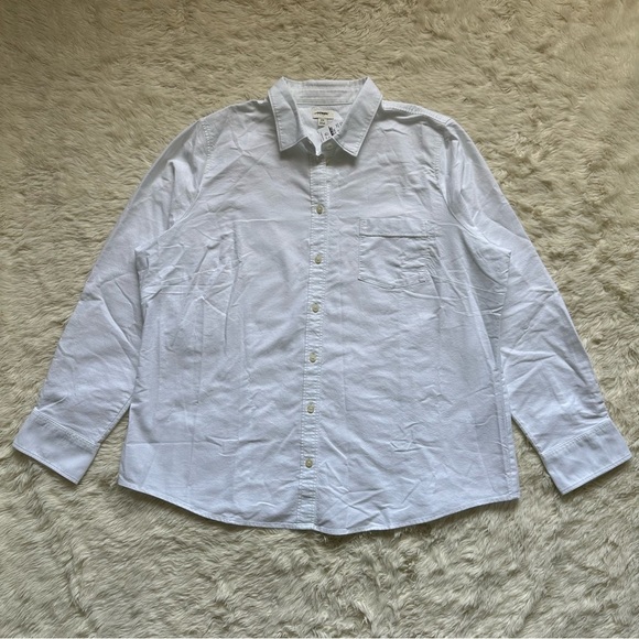 J. Crew Factory Top Button-Up Oxford Shirt in Signature Fit White 2X - Picture 4 of 12
